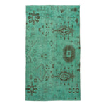Green Overdyed Wool Rug - 6'10" x 12'8"