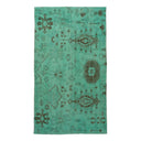 Green Overdyed Wool Rug - 6'10" x 12'8"