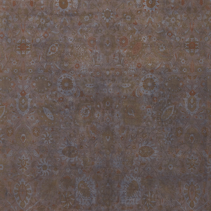 Intricate vintage-inspired pattern with rich colors, floral and geometric motifs.