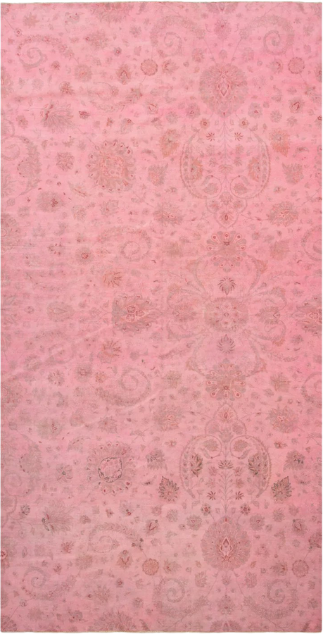 Pink Overdyed Wool Rug - 6'8