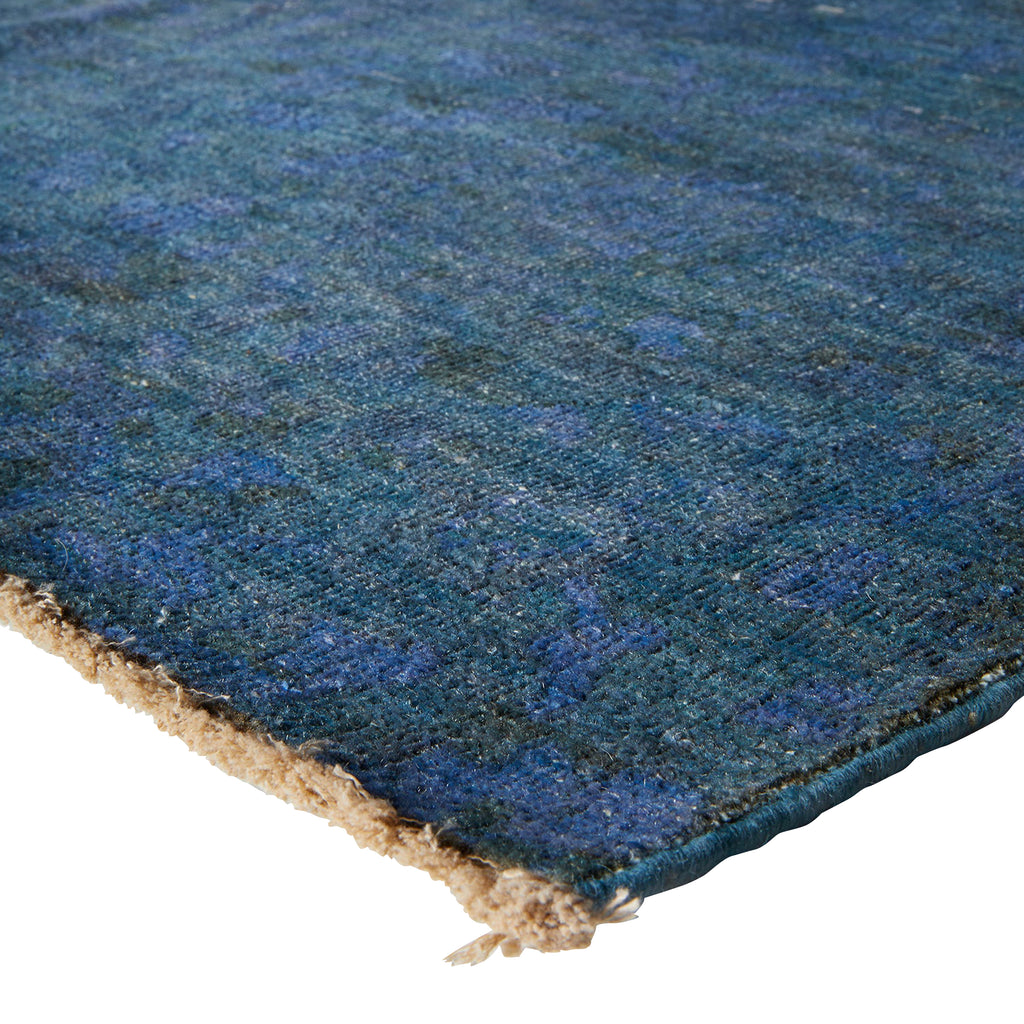 Blue Overdyed Wool Rug - 6'7" x 12'1"