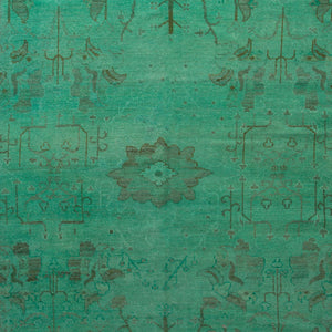 Green Overdyed Wool Rug - 6'10" x 14'7" Default Title - hover