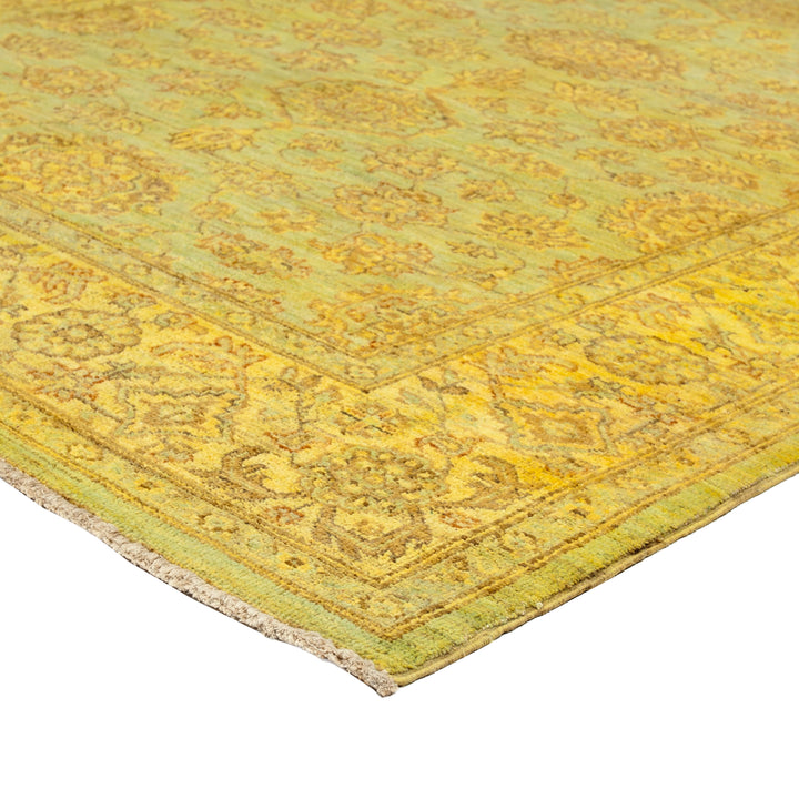 Yellow Overdyed Wool Rug - 5'1" x 15'6"
