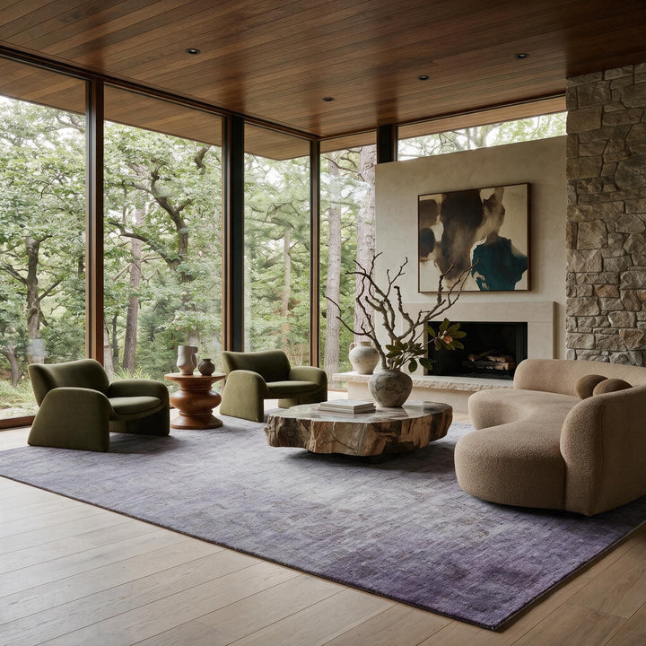 Purple Samsara Wool Rug - 9'5" x 14'9"