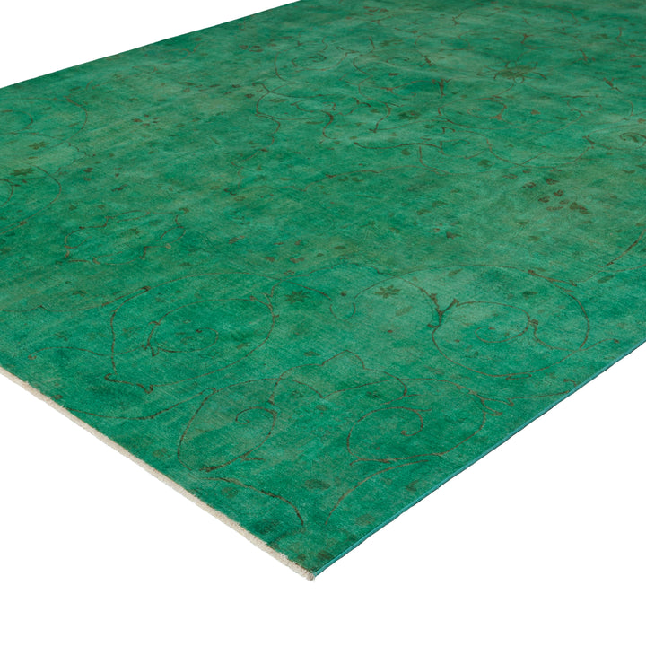 Green Overdyed Wool Rug - 8'4" x 14' Default Title