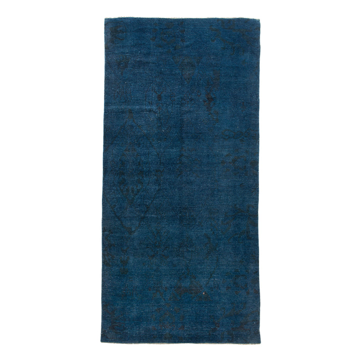Blue Overdyed Wool Rug - 6'1" x 12'7" Default Title