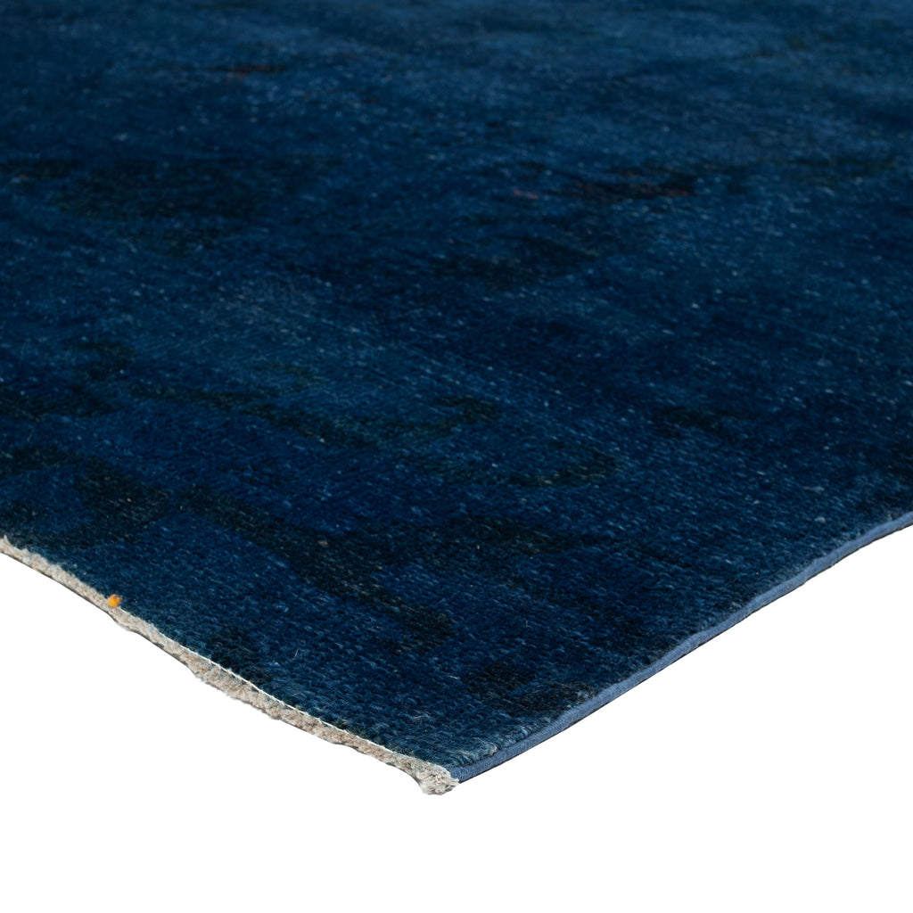 Blue Overdyed Wool Rug - 6'2" x 12'6"