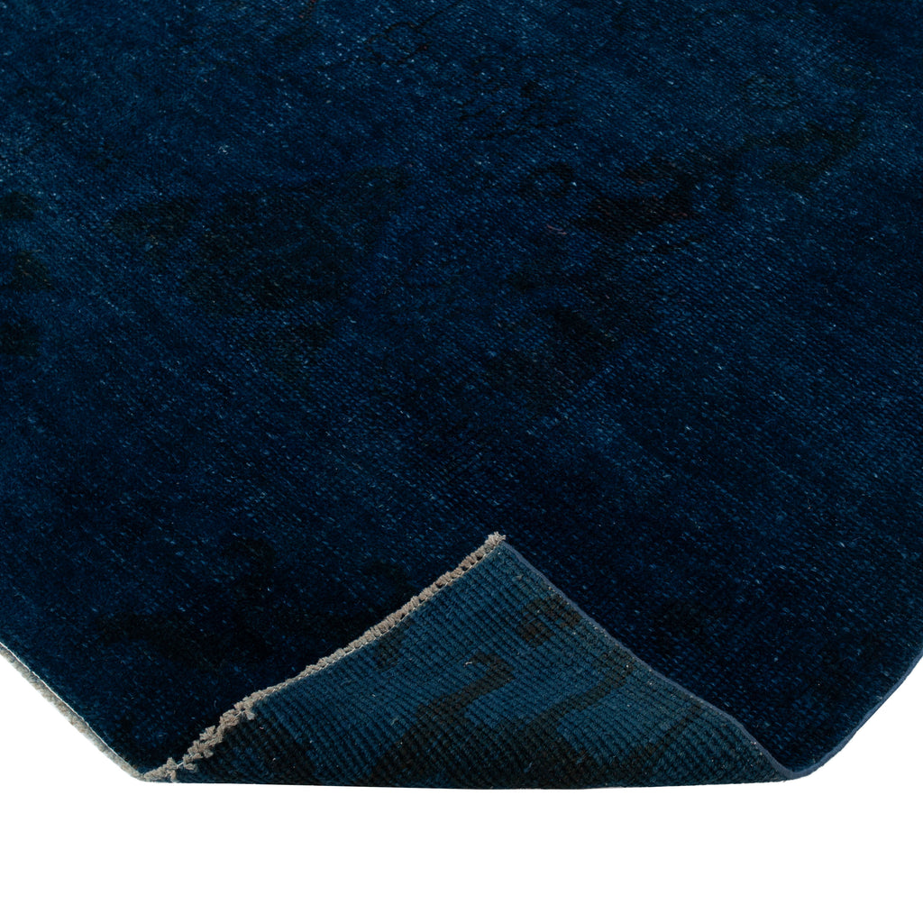 Blue Overdyed Wool Rug - 6'2" x 12'6"