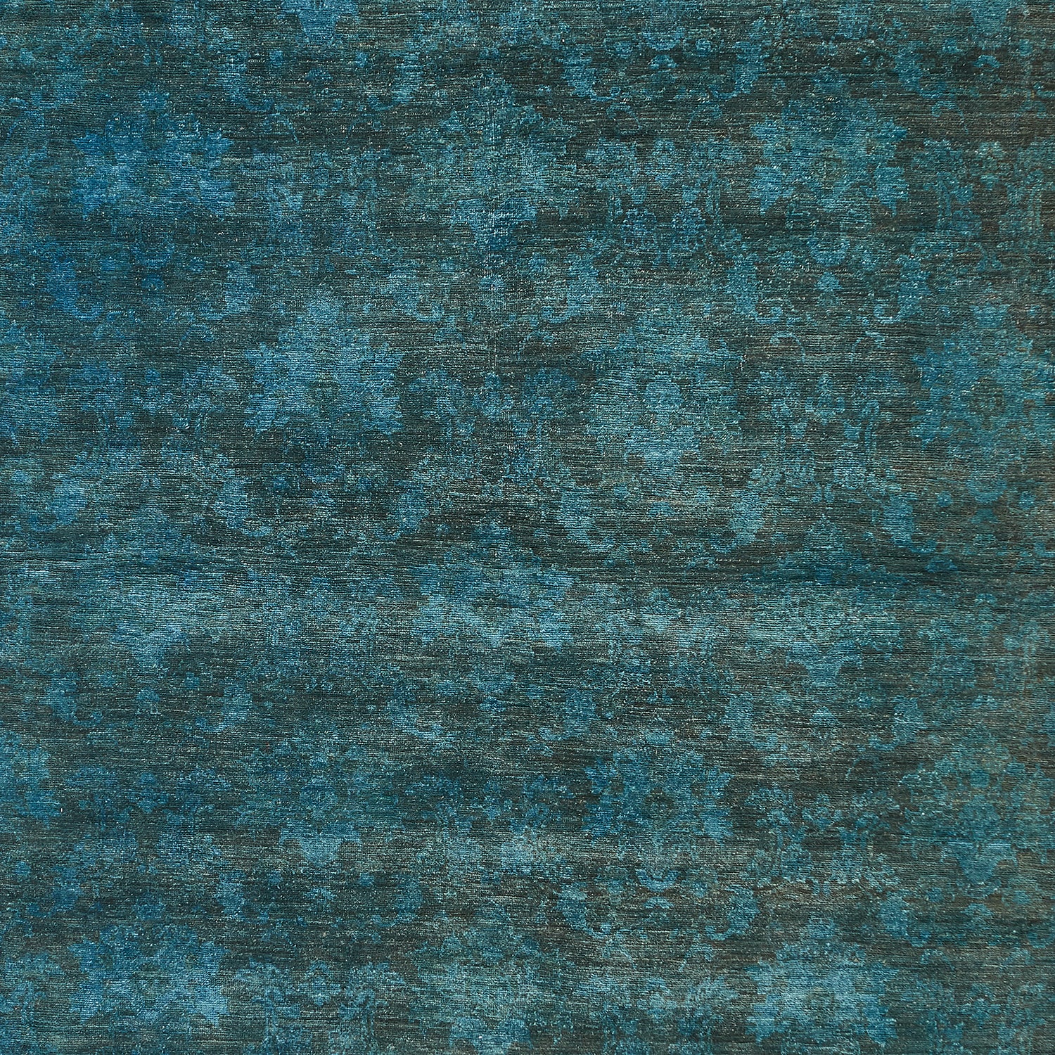 Green Overdyed Wool Rug - 4'4" x 10'