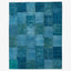 Blue Patchwork Wool Rug - 9'7" x 12'3"