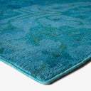 Blue Patchwork Wool Rug - 9'7" x 12'3"