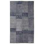 Grey Samsara Patchwork Wool Rug - 6'10" x 12'4"