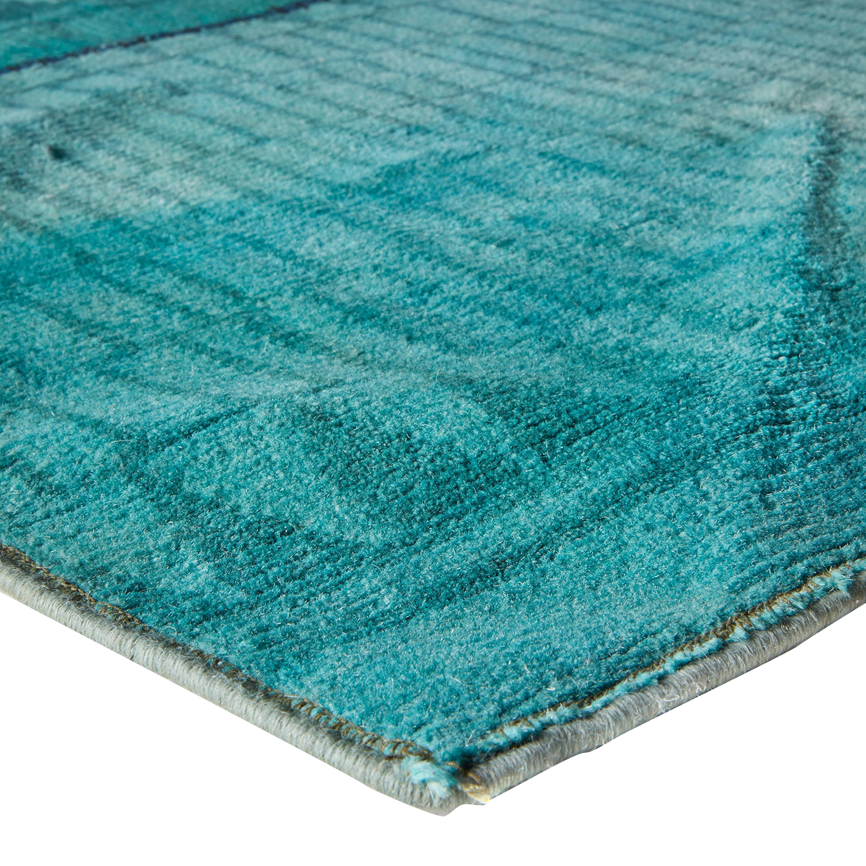 Blue Samsara Patchwork Wool Rug - 7'2" x 11'10"