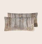 Set of 2 Mini Willow Velvet Pillow, Coyote White