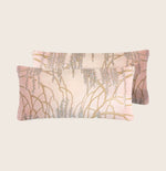 Set of 2 Mini Willow Velvet Pillow Metallic, Blush