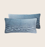 Mini Woodgrain Velvet Pillow Dusk Set of 2