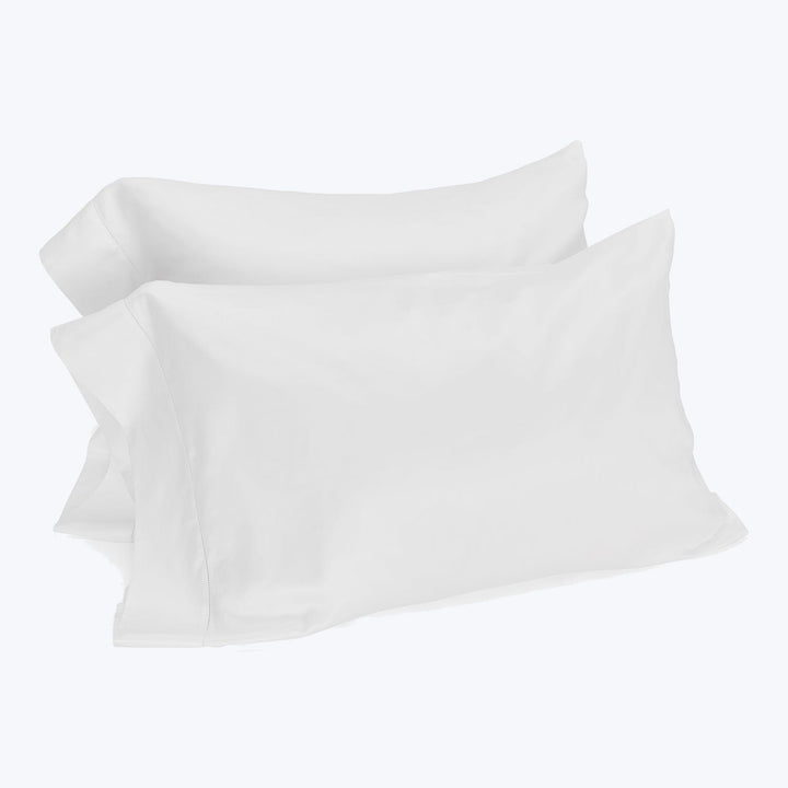 Giza Percale Sheets White-Flat Sheet-Queen