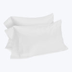 Giza Percale Sheets White-Flat Sheet-Queen