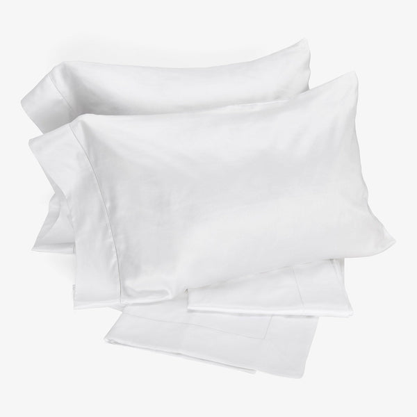 Giza Sateen Sheets White-Flat Sheet-King