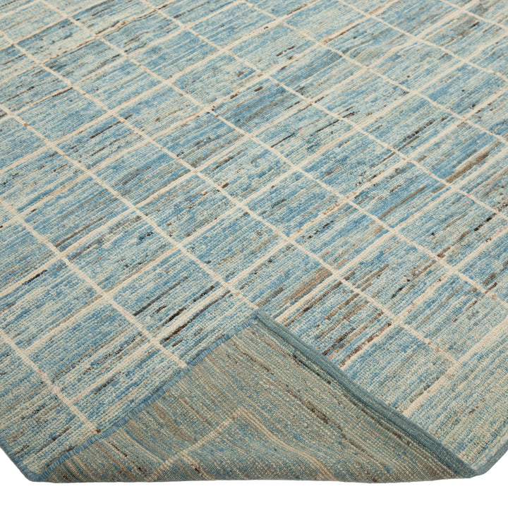 Blue Moroccan Wool Rug - 10'6" x 13'2"
