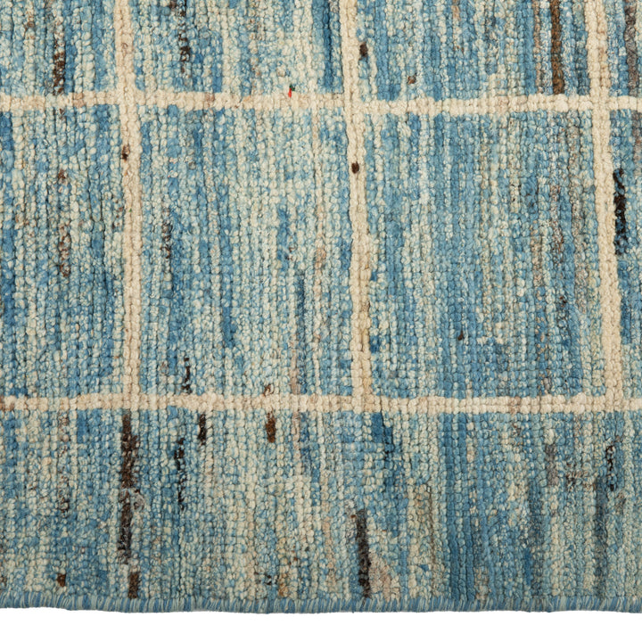 Blue Moroccan Wool Rug - 10'6" x 13'2"