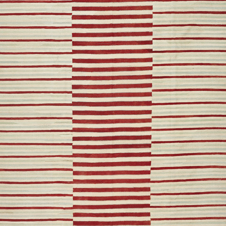 Pattern of alternating horizontal stripes in red and green colors.