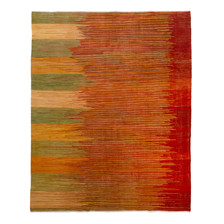 Multi Turkish Flatweave Wool Rug - 7'10" x 9'7"