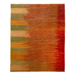 Multi Turkish Flatweave Wool Rug - 7'10" x 9'7"