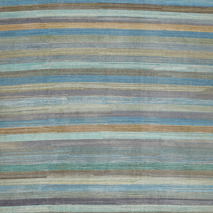 Close-up of colorful rustic horizontal stripe pattern with natural variations.