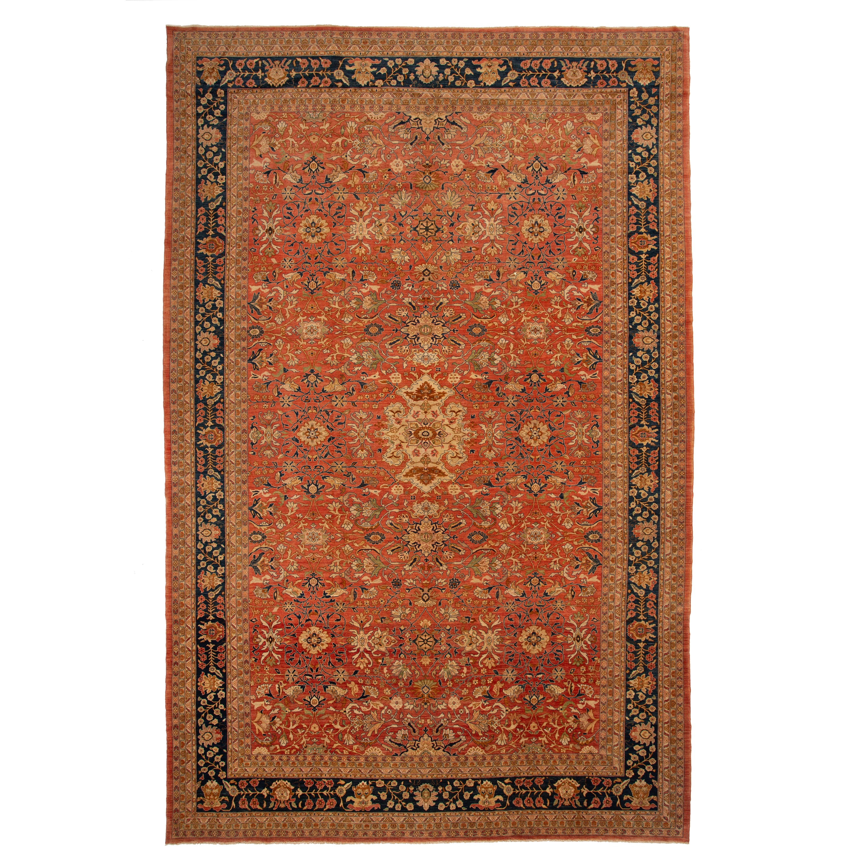 Red Traditional Wool Rug - 12'2" x 18'9"