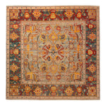 Blue Traditional Wool Rug - 11'6" x 11'6"