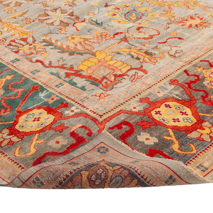 Blue Traditional Wool Rug - 11'6" x 11'6"