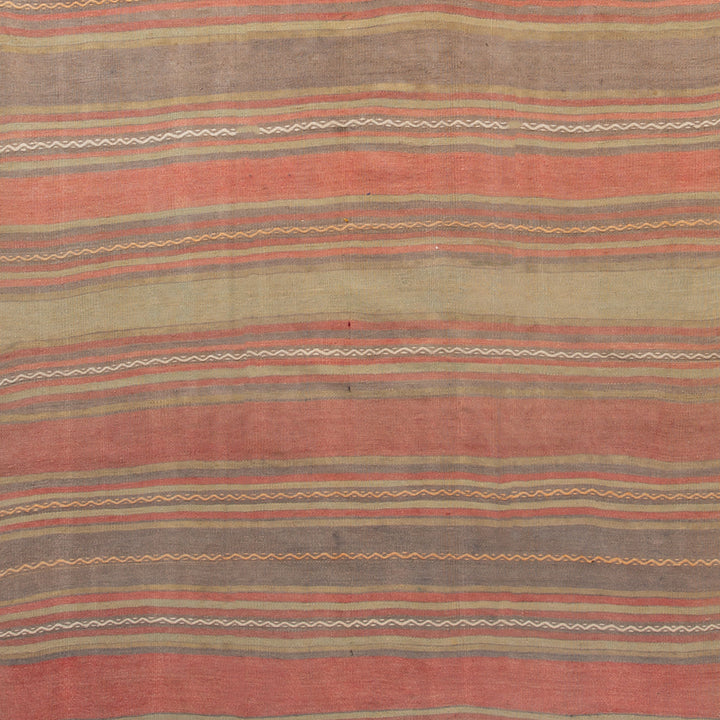 Multi Vintage Flatweave Wool Rug - 5'3" x 14'8" Default Title