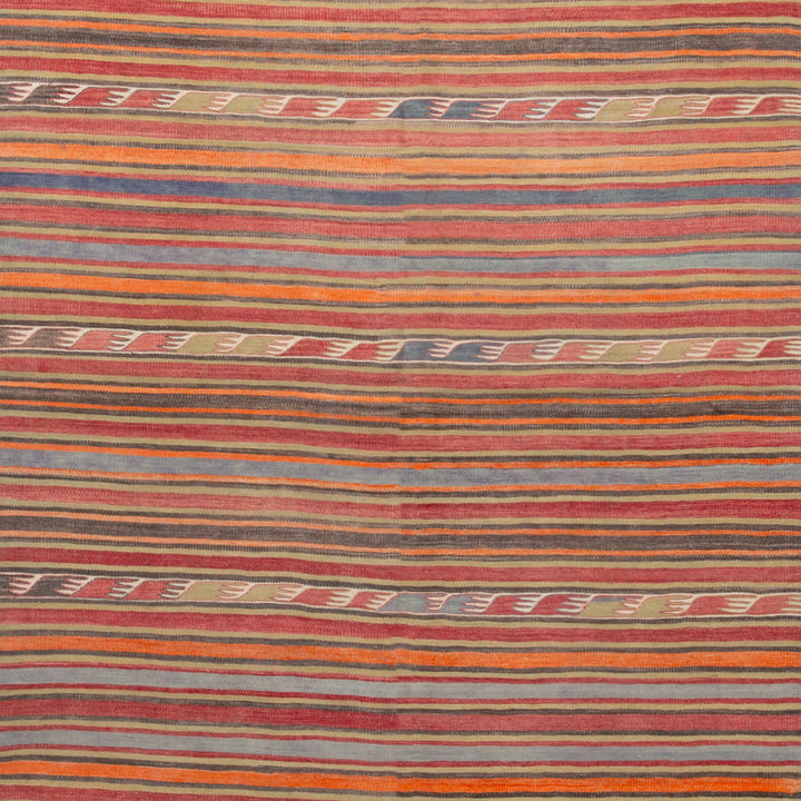 Multi Vintage Flatweave Wool Runner - 4'1" x 12'7" Default Title