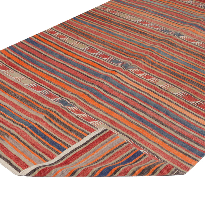 Multi Vintage Flatweave Wool Runner - 4'1" x 12'7" Default Title