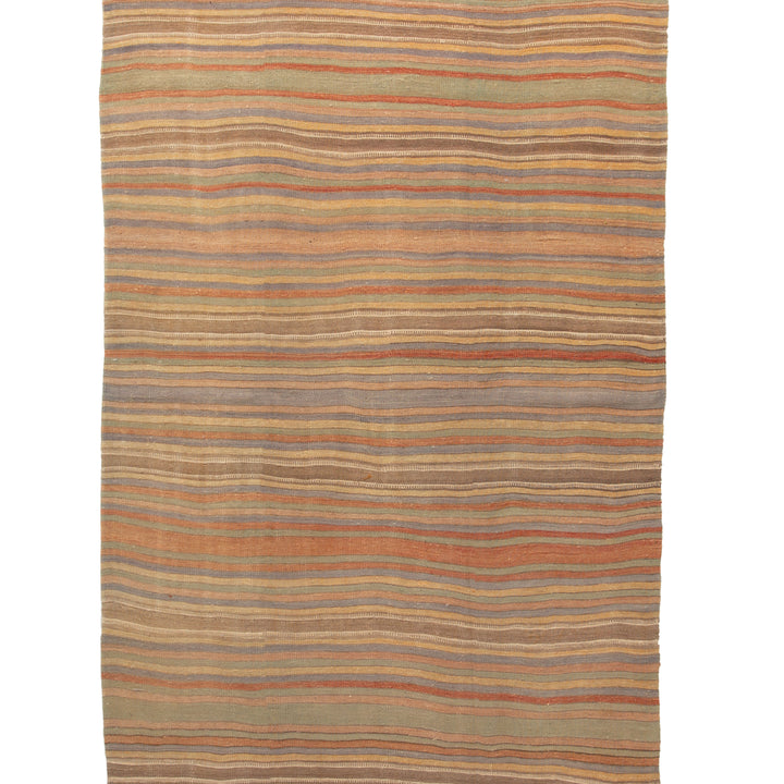 Multi Vintage Flatweave Wool Rug - 5'1" x 13'6" Default Title