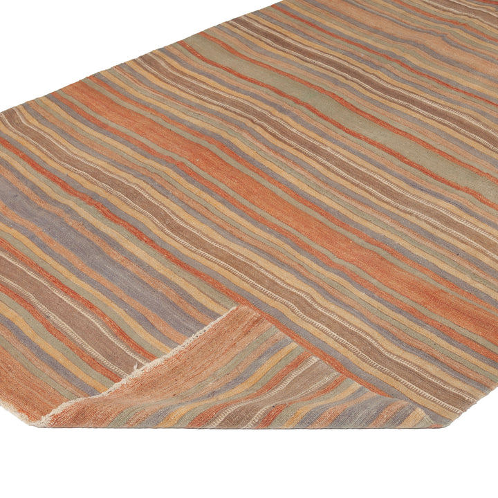 Multi Vintage Flatweave Wool Rug - 5'1" x 13'6" Default Title