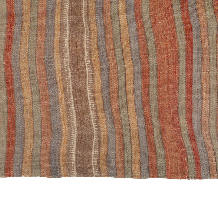 Multi Vintage Flatweave Wool Rug - 5'1" x 13'6" Default Title