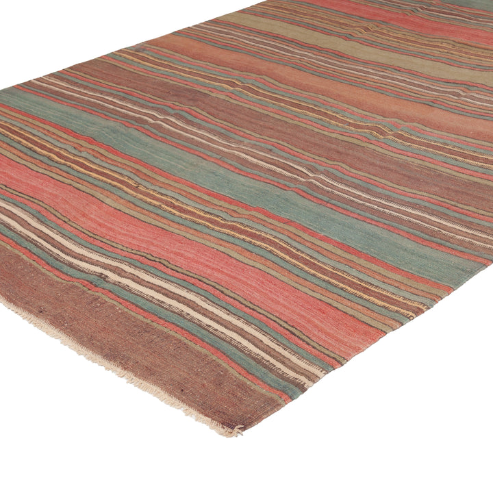 Multi Vintage Flatweave Wool Rug - 5'1" x 13'1" Default Title