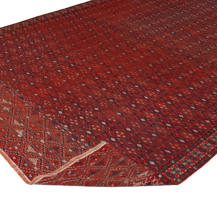 Multi Vintage Flatweave Wool Rug - 7'1" x 13'6" Default Title