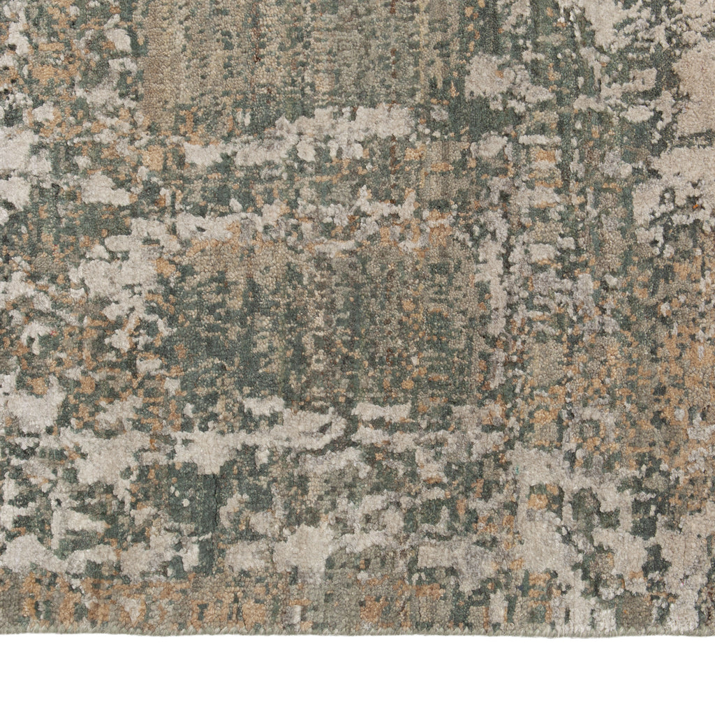 Multi Modern Wool Silk Blend Rug - 11'1" x 13'10"