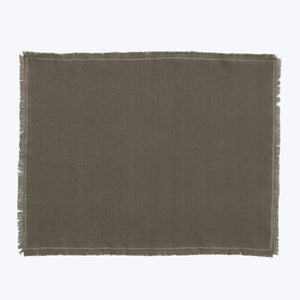 Plain off-white fabric with frayed edges on white background. - hover