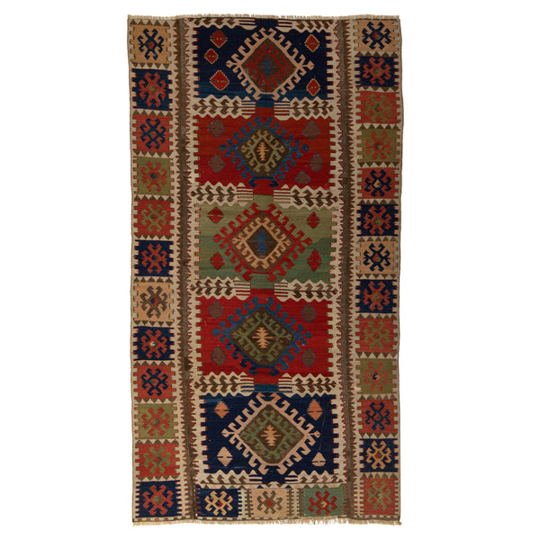 Anatolian Wool Kilim - 04'09" x 09'03" Default Title