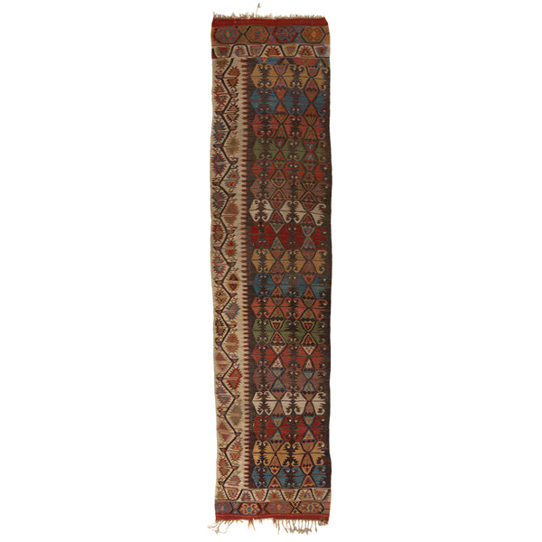 Anatolian Wool Kilim - 02'04" x 11' Default Title