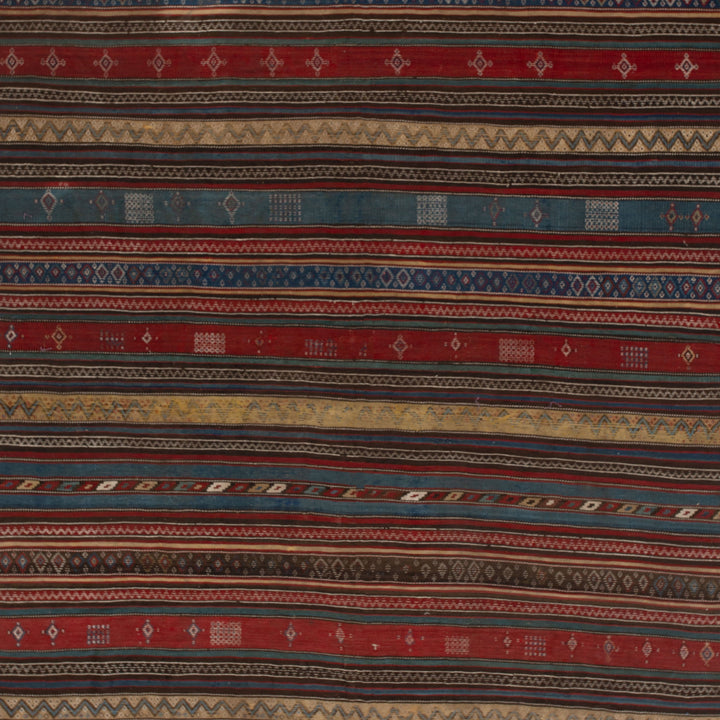 Vintage Flatweave Wool Turkish Kilim - 6' x 10'