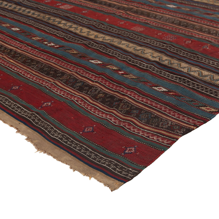 Vintage Flatweave Wool Turkish Kilim - 6' x 10'