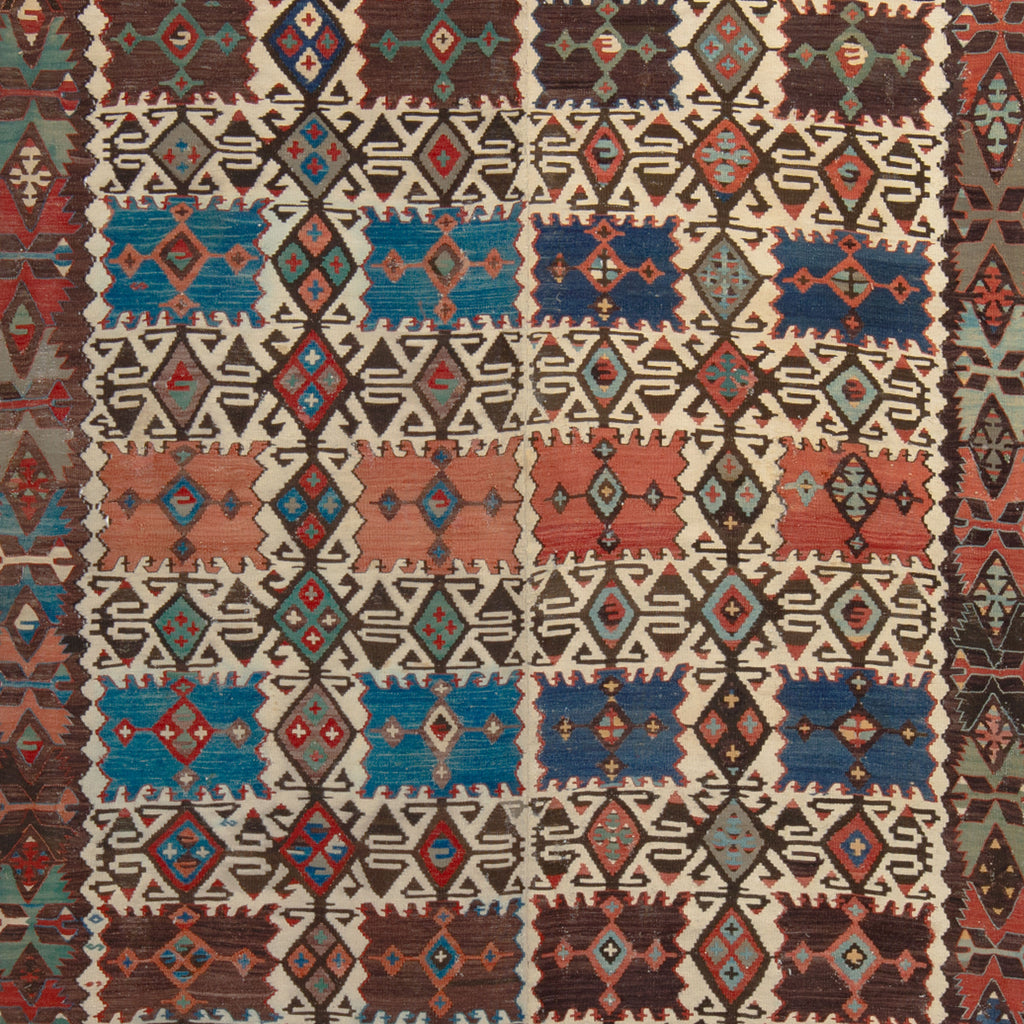 Vintage Flatweave Wool Turkish Kilim - 5'7" x 14'1"