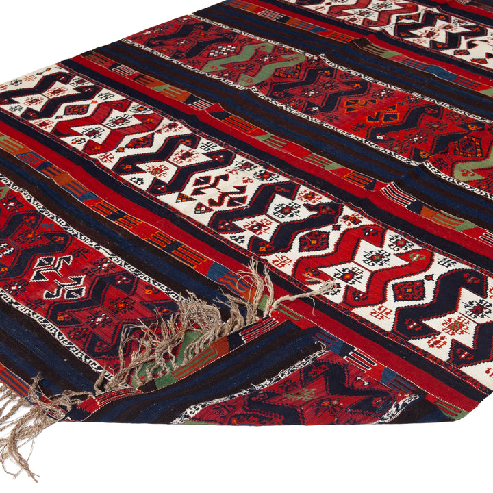 Multi Vintage Flatweave Wool Rug - 6'3" x 12'10" Default Title