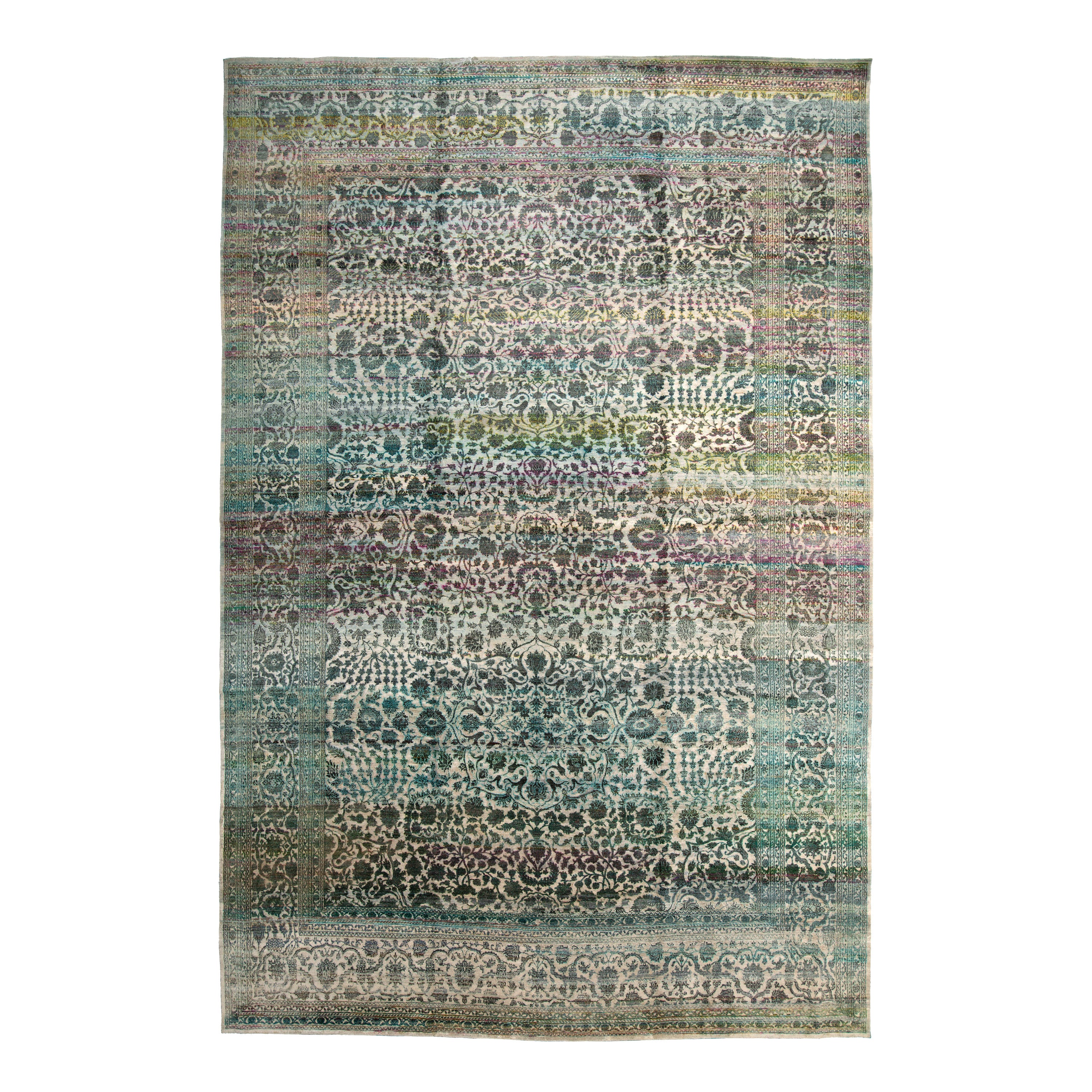 Blue Alchemy Transitional Silk Rug - 11' x 17'10"