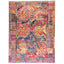 Pink and Red Transitional Wool Rug - 9' x 12'2"